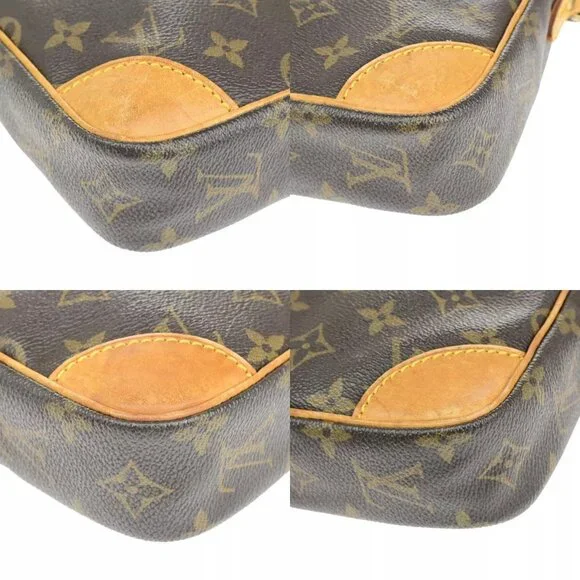 LOUIS VUITTON Danube Shoulder Bag Monogram Leather Brown France